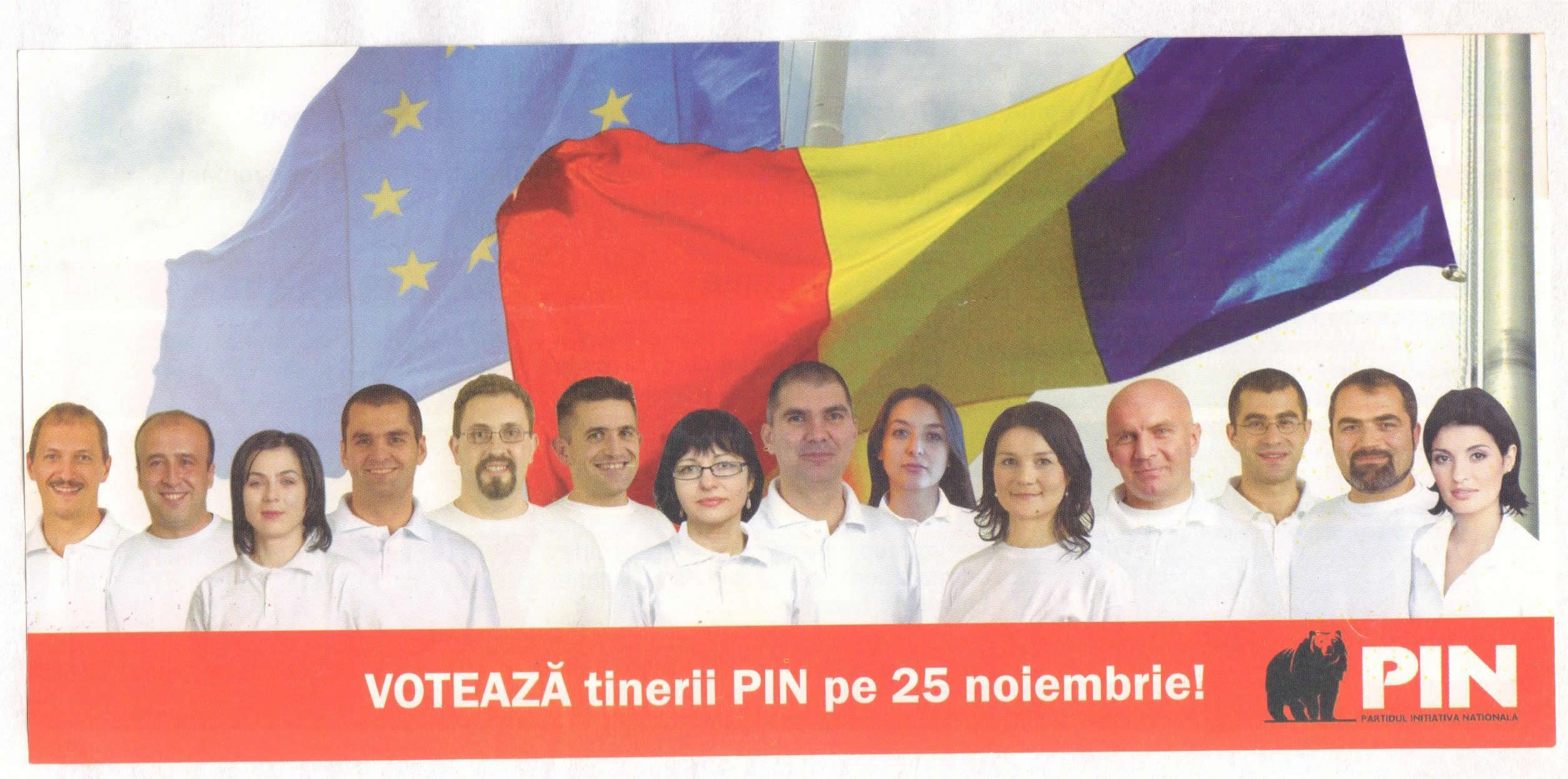 Pliant electoral - „Votează tinerii PIN pe 25 noiembrie‟