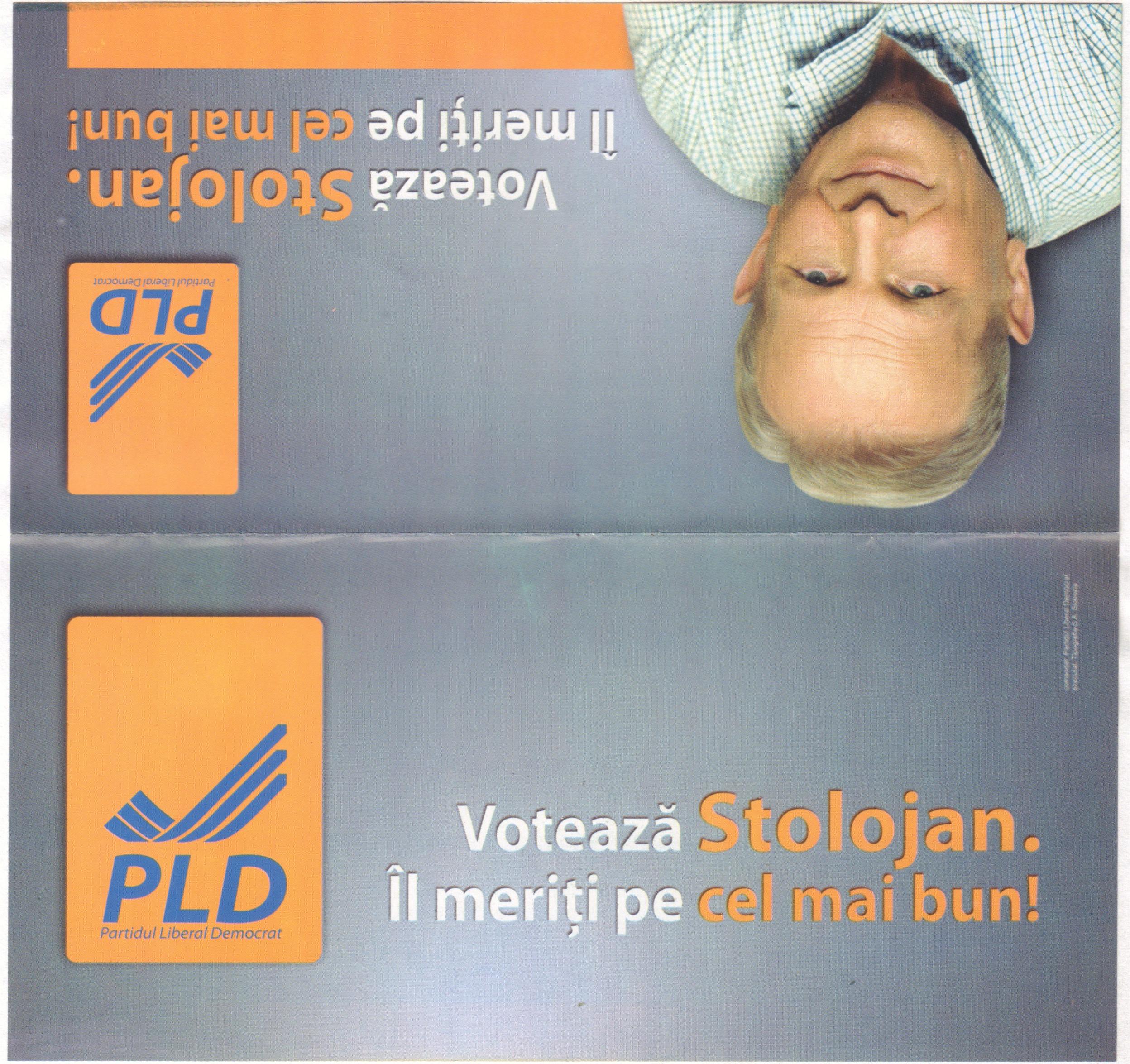 Election leaflet - Theodor Stolojan (PLD)