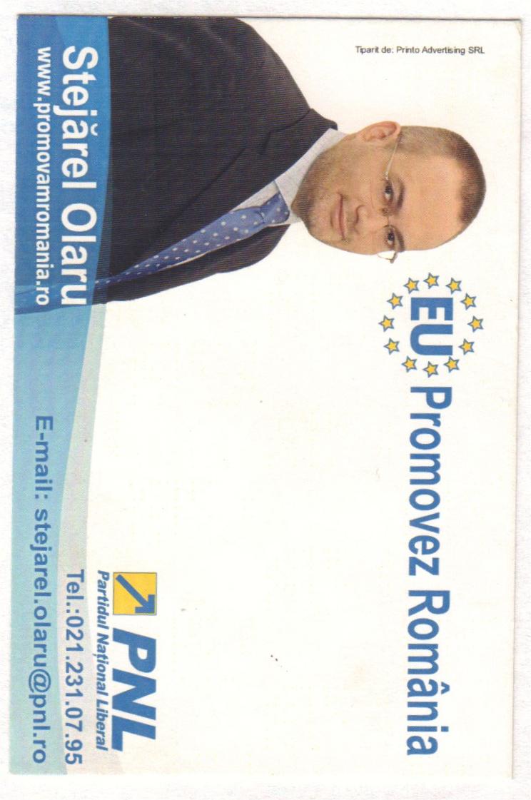 Election flyer - Stejărel Olaru, PNL