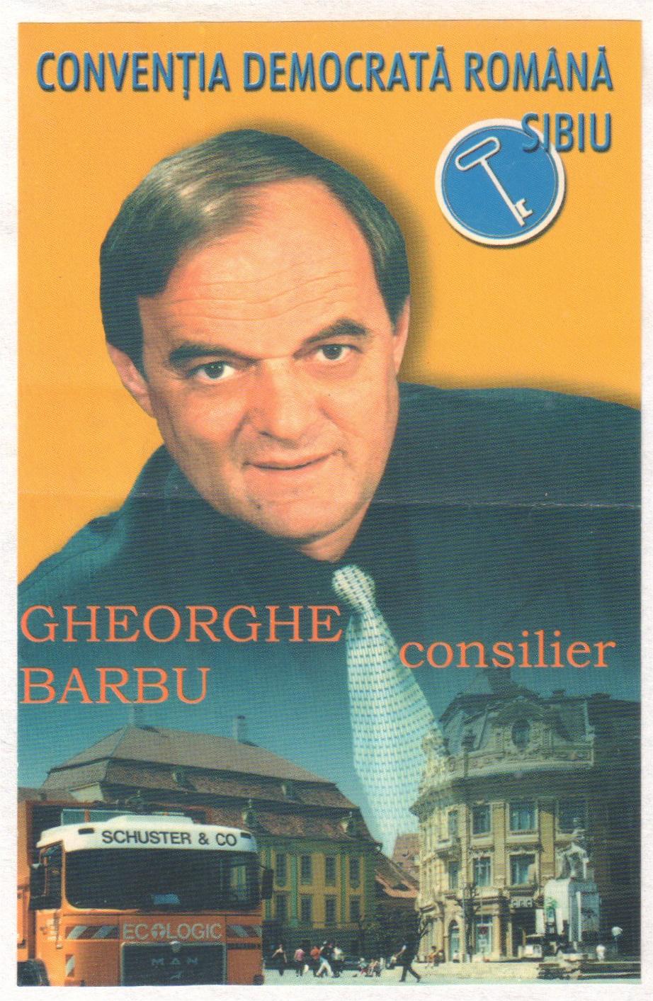 Fluturaș electoral - Gheorghe Barbu, consilier (CDR)