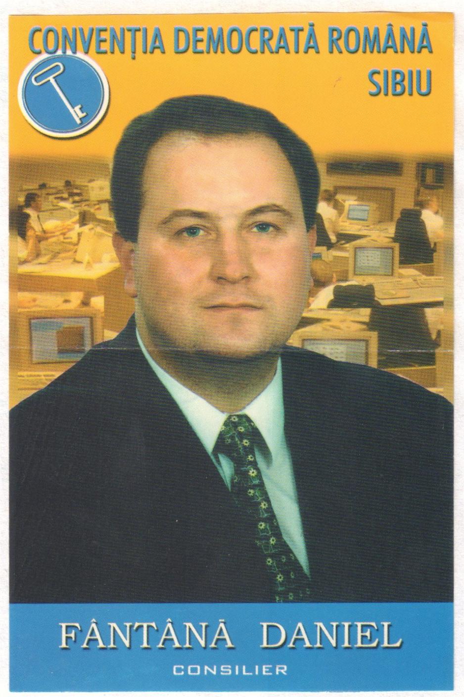 Election flyer - Fântâna Daniel, councilor (CDR)