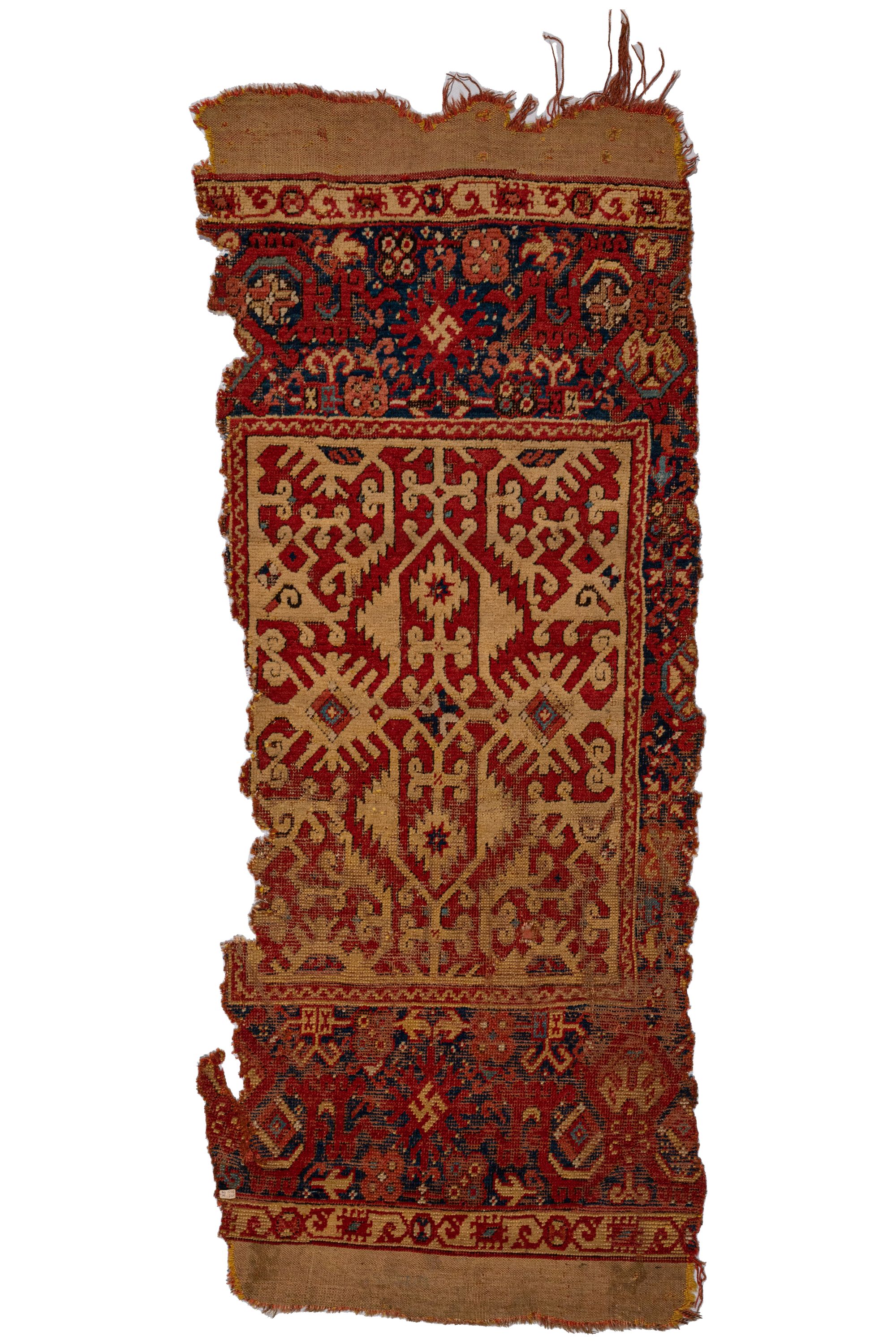 Fragment de covor “Lotto” cu “bandă de nori”, Anatolia occidentală