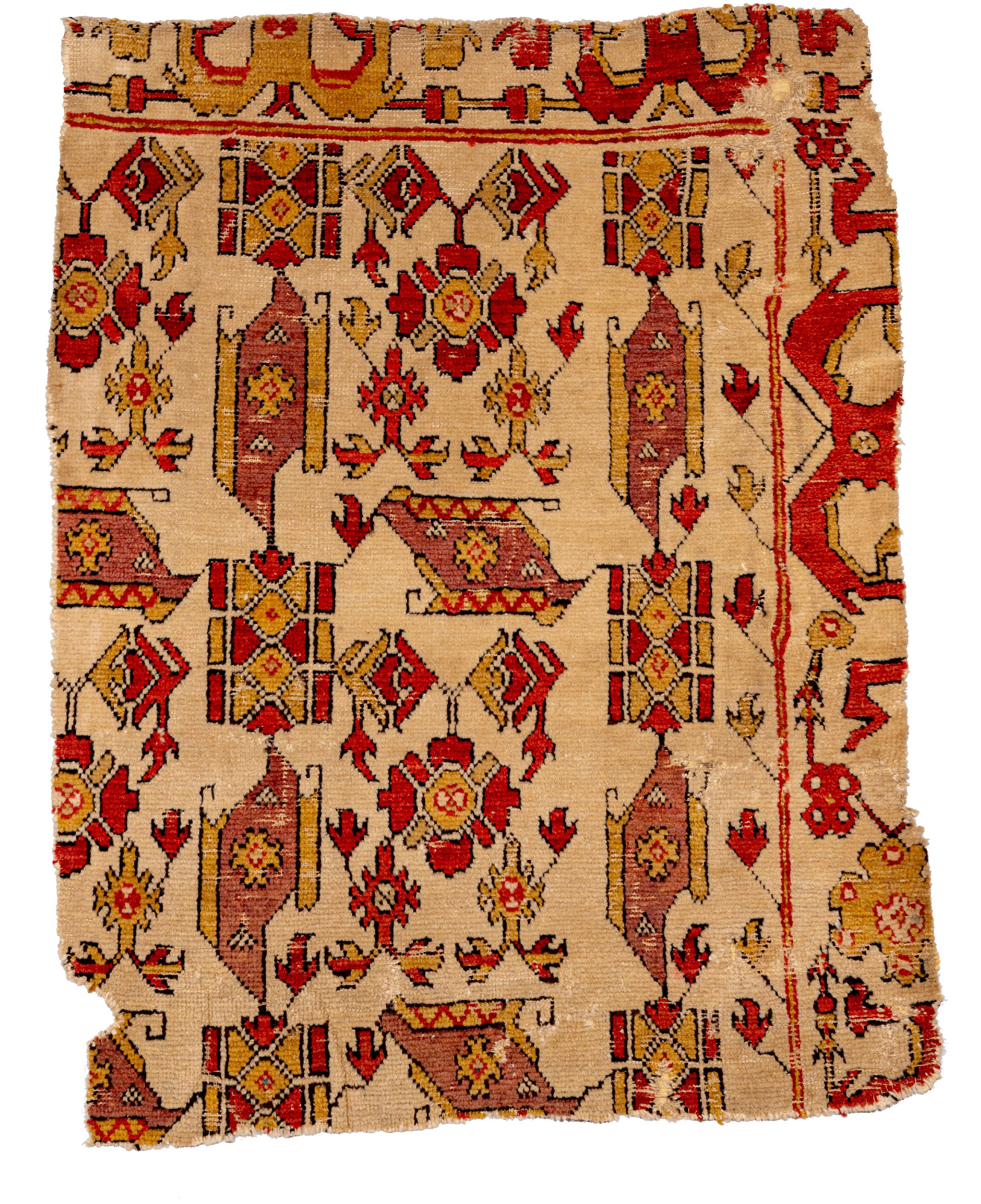 Fragment dintr-un covor “cu păsări”, Selendi, Anatolia occidentală,