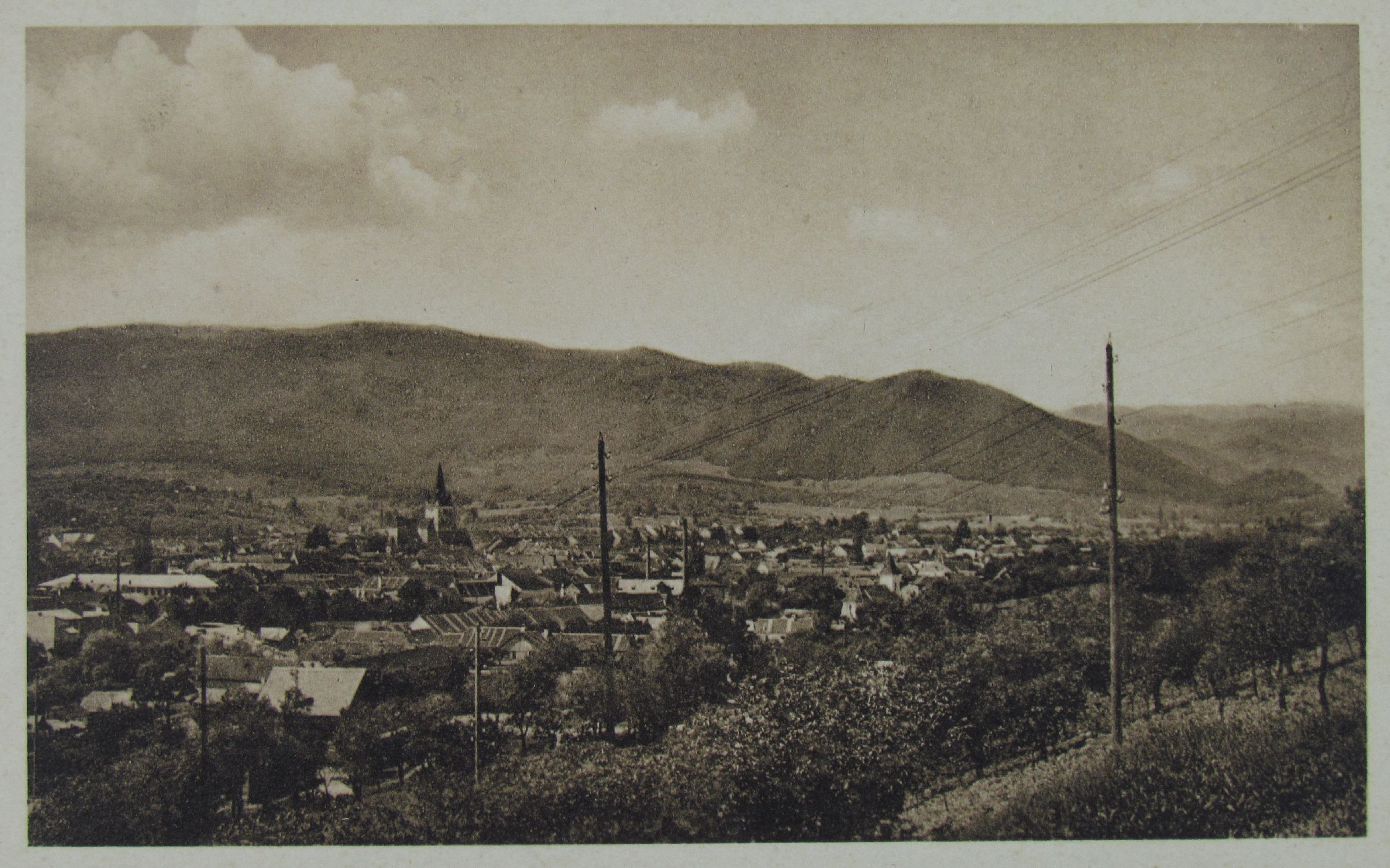 Vedere generală a localității Cisnădie dinspre nord