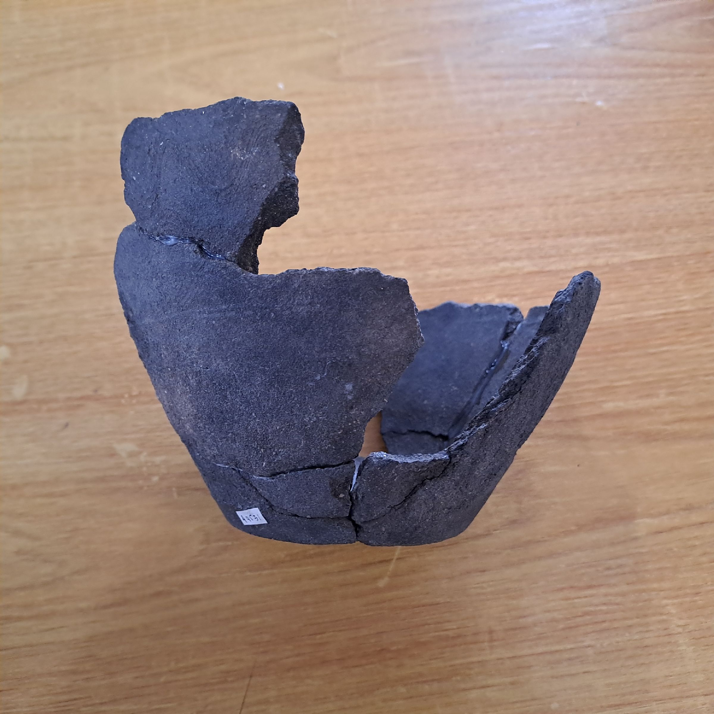 Ceramic vessel without handle, partially preserved