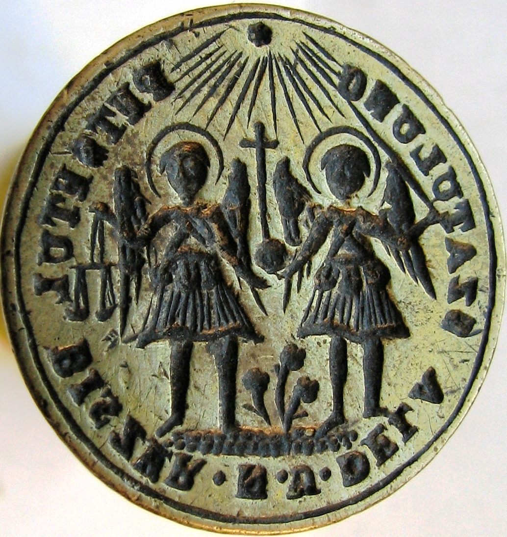 Round brass sealing matrix